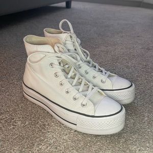 White Platform Converse